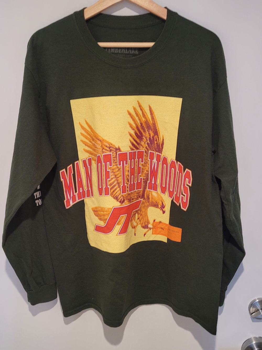 Justin Timberlake Man of the Woods Tour 2018 Graphic Long Sleeve - Forest Green